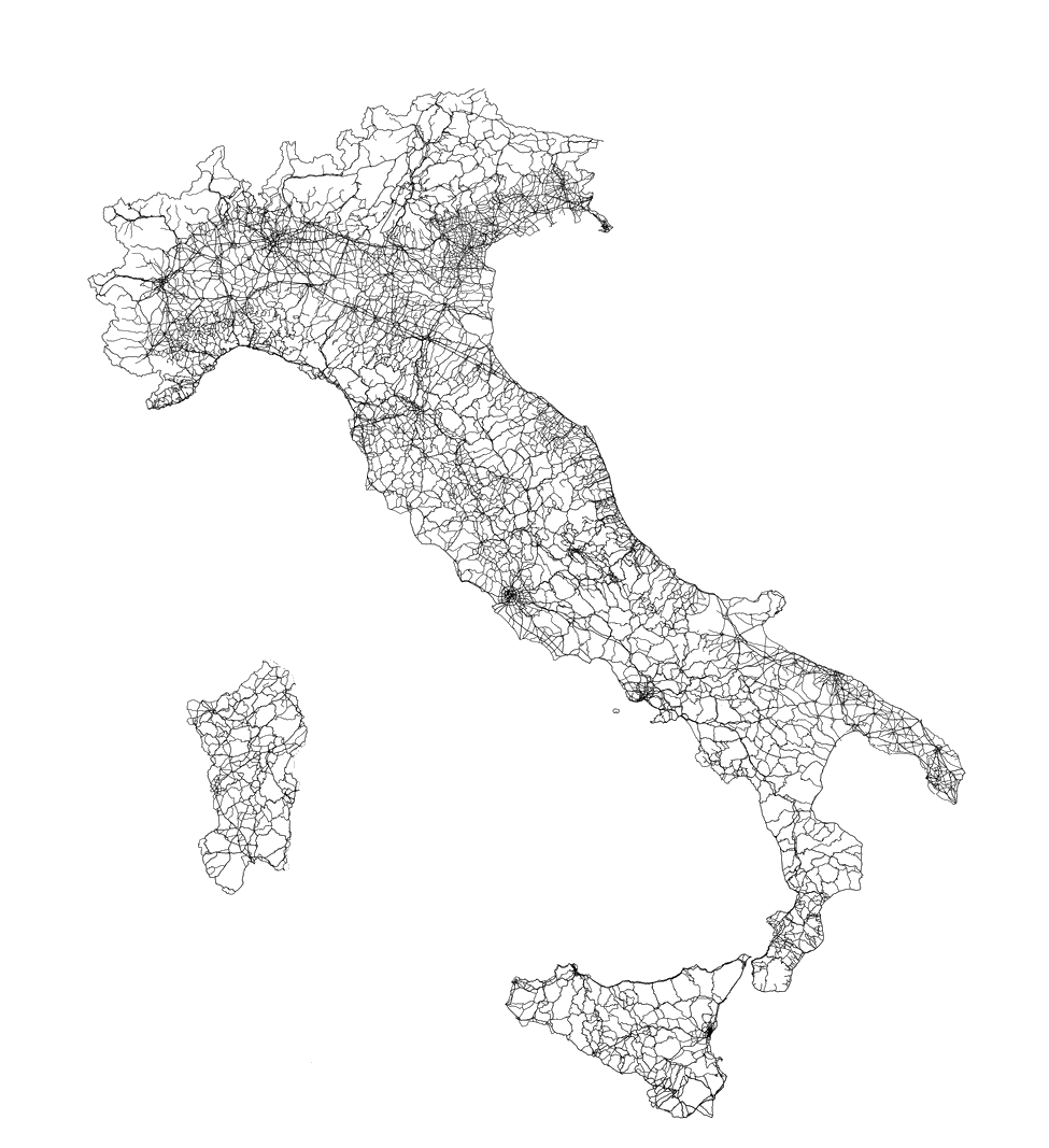 Map of Italy showing wine producer locations